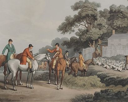 DEUX GRAVURES représentant des scènes de...