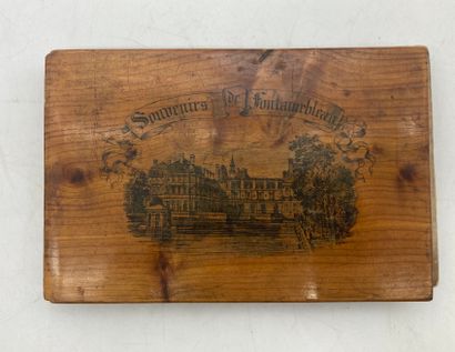 CARNET SOUVENIR DE FONTAINEBLEAU en bois...