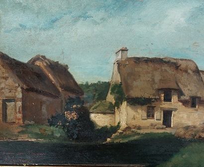 ECOLE DU XIXEME SIECLE 

La chaumière 

Huile...