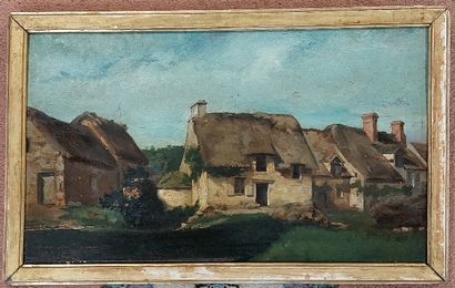 ECOLE DU XIXEME SIECLE 

La chaumière 

Huile...