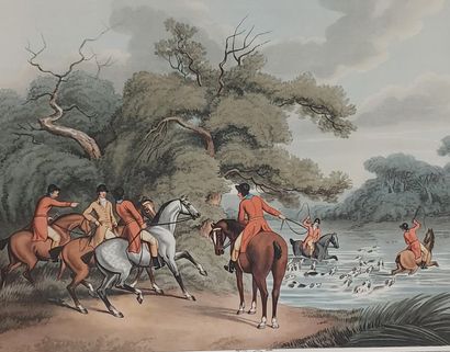 DEUX GRAVURES représentant des scènes de...