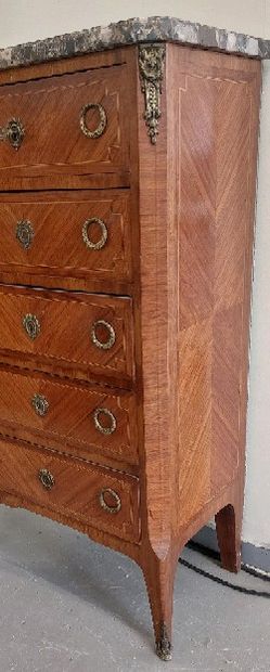 MEUBLE en bois de placage ouvrant par cinq...