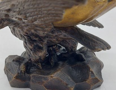 EAGLE BAGUIER in bronze with two patinas.

H...