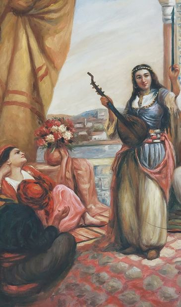 ECOLE ORIENTALISTE

Scène d'intérieur 

Huile...