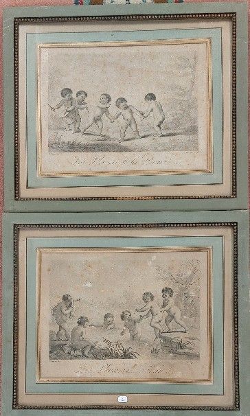 PAIRE DE GRAVURES 

Les plaisirs de la danse...