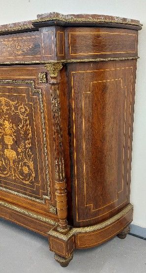 MEUBLE D'APPUI en placage de palissandre...