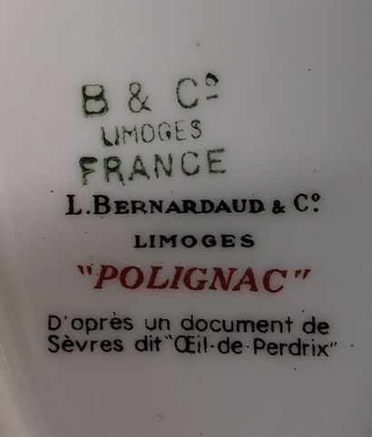 BERNARDAUD - Polignac model including : 

-...
