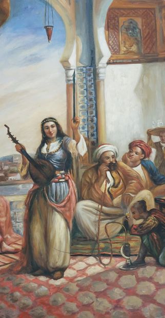 ECOLE ORIENTALISTE

Scène d'intérieur 

Huile...