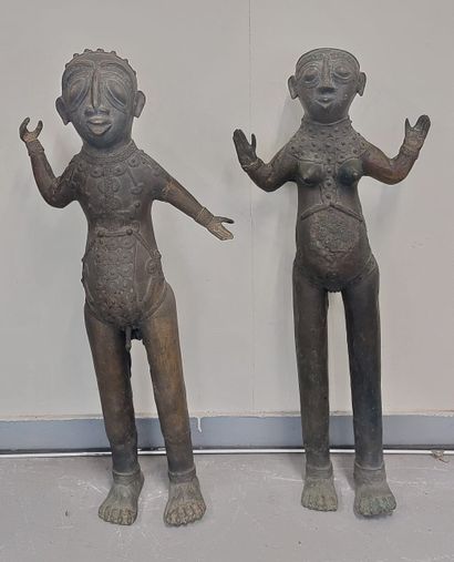 STATUES AFRICAINES

Couple en bronze 

H...