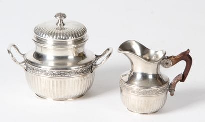 LOT OF SILVERWARE
Small covered sugar bowl...