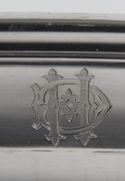 OVAL FISH PLAT, in silver 950 thousandth,...