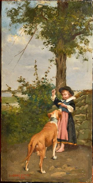 Jacques JOBBÉ-DUVAL (1854-?)
Child playing...