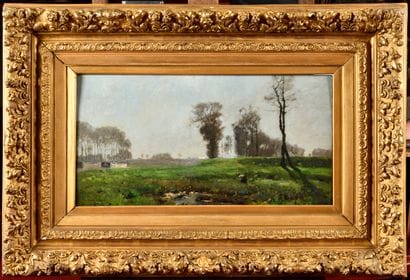 Adrien DEMONT (1851-1928)
Lively banks of...