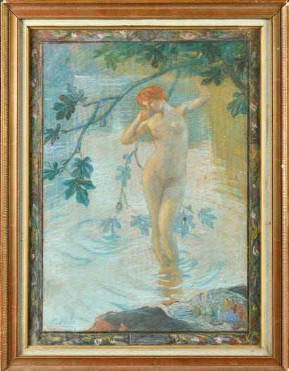 Albert MILLE (1872-1946)
A bather 
Pastel...