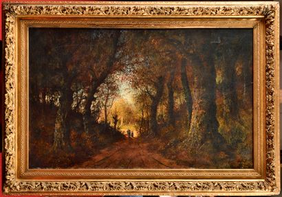 René GOURDON (1855-?)
Walkers in the woods...