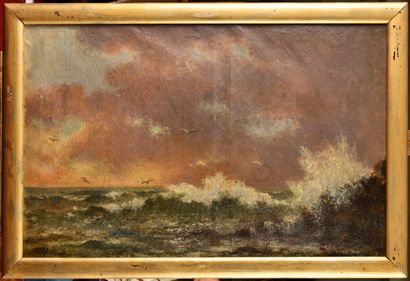 PATA (XIX)
Restless sea
Oil on canvas 
Signed...