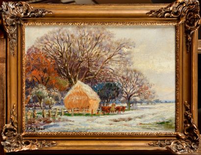 Alfred HAZLEDINE (1876-1957)
Snowy landscape...