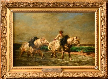 Émile JACQUE (1848-1912)
Draft horses in...