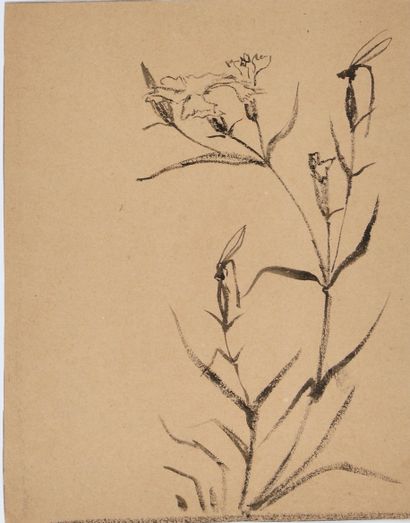MARIE GAUTIER (1867-1960) 
Dragonfly on a...