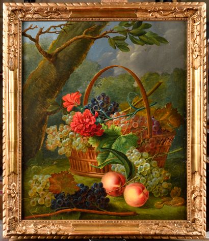 FRENCH SCHOOL OF THE 19TH CENTURY 
The basket...