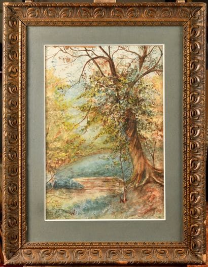 Auguste ALLONGÉ (1833-1898)
River in the...