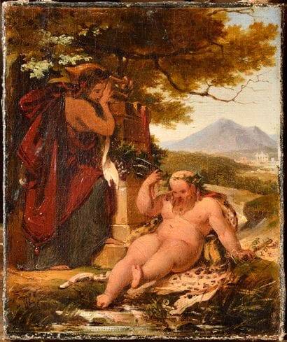 NEOCLASSICAL SCHOOL
Bacchus 
Oil on canvas...