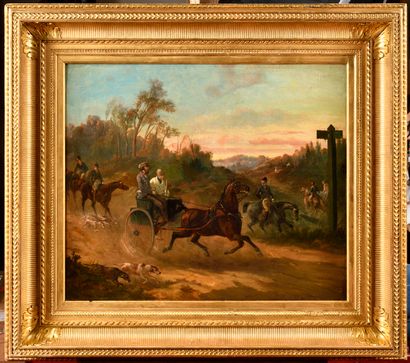 Charles DE LUNA (c.1812-?)
Return from hunting
Oil...