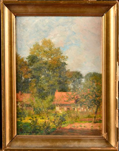Victor LECOMTE (1856-1920)
The Orchard 
Oil...