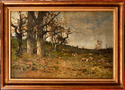 Auguste ALLONGÉ (1833-1898)
Shepherdess and...