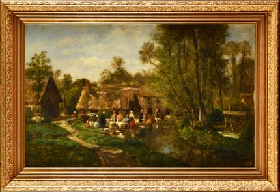 René Joseph MÉNARD (1827-1887)
The washerwomen
Oil...
