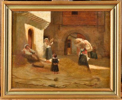 Charles LANDELLE (1821-1908) 
Harvest in...