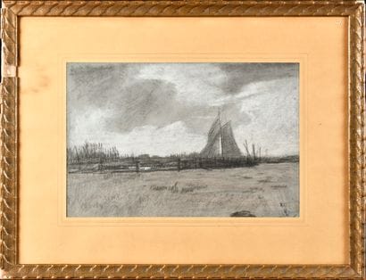 Anton MAUVE (1838-1888)
Marine in Holland
Charcoal...