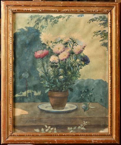 Ernest QUOST (1844-1931)
Flowers in a pot
Watercolor...