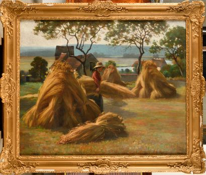 Frederic WENZ (1865-1940)
Haymaking 
Oil...