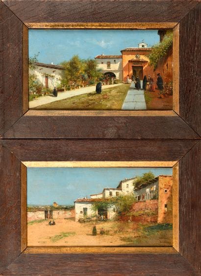 SPANISH SCHOOL 
View of Granada and Toledo
Two...