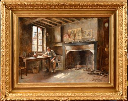 Emilie DESJEUX (1861-?)
Interior scene of...