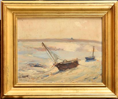 Albert MATIGNON (1869-1937)
At low tide
Oil...