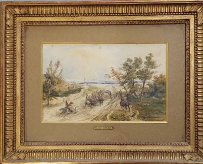 FRENCH SCHOOL XIXth century 
The charge 
Watercolor...