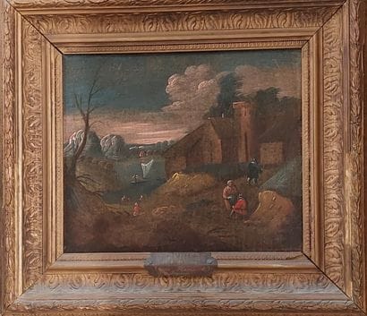 After TENIERS
Village scene
Oil on canvas...