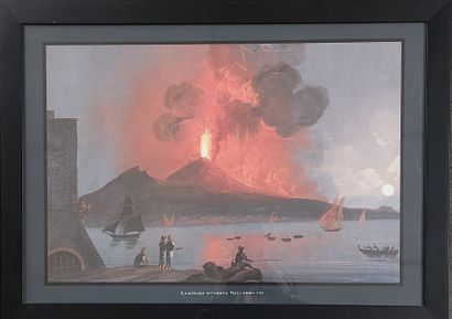 NEAPOLITAN GOUACHE
Vesuvius 
19th century
29...