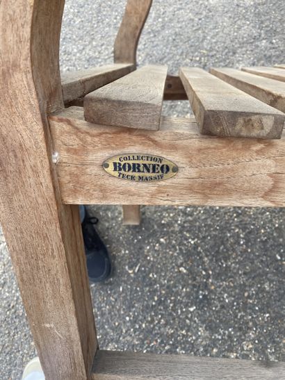 GARDEN FURNITURE including:
- 4 teak armchairs,...
