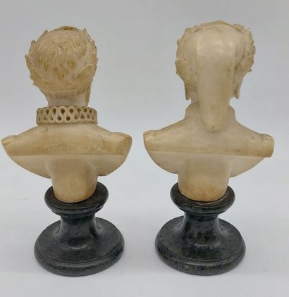 PAIR OF BUSTES in alabaster
Henri IV and...