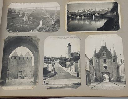 TWO ALBUMS OF OLD POST CARDS and miscell...