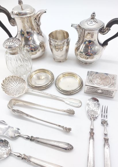LOT OF SILVER including :
- a coffee pot
-...