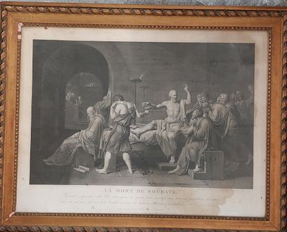 GRAVURE
La mort de Socrate
56,5 x 76 cm (à...