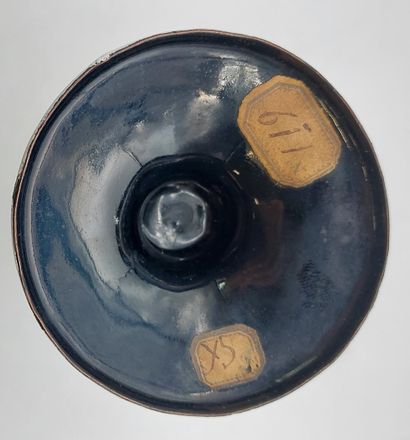 VASE in enamelled copper 
Renaissance style...