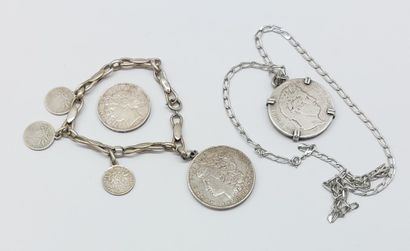 LOT in silver and metal including : 
- a...