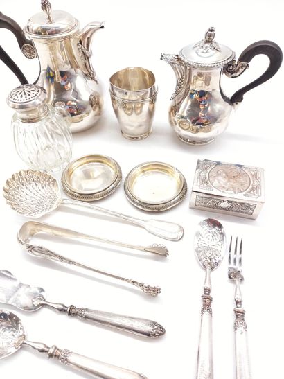 LOT OF SILVER including :
- a coffee pot
-...
