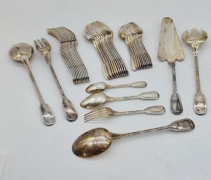 CHRISTOFLE
Filet pattern
- 12 cutlery sets
-...
