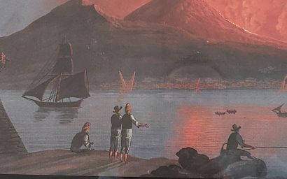 NEAPOLITAN GOUACHE
Vesuvius 
19th century
29...